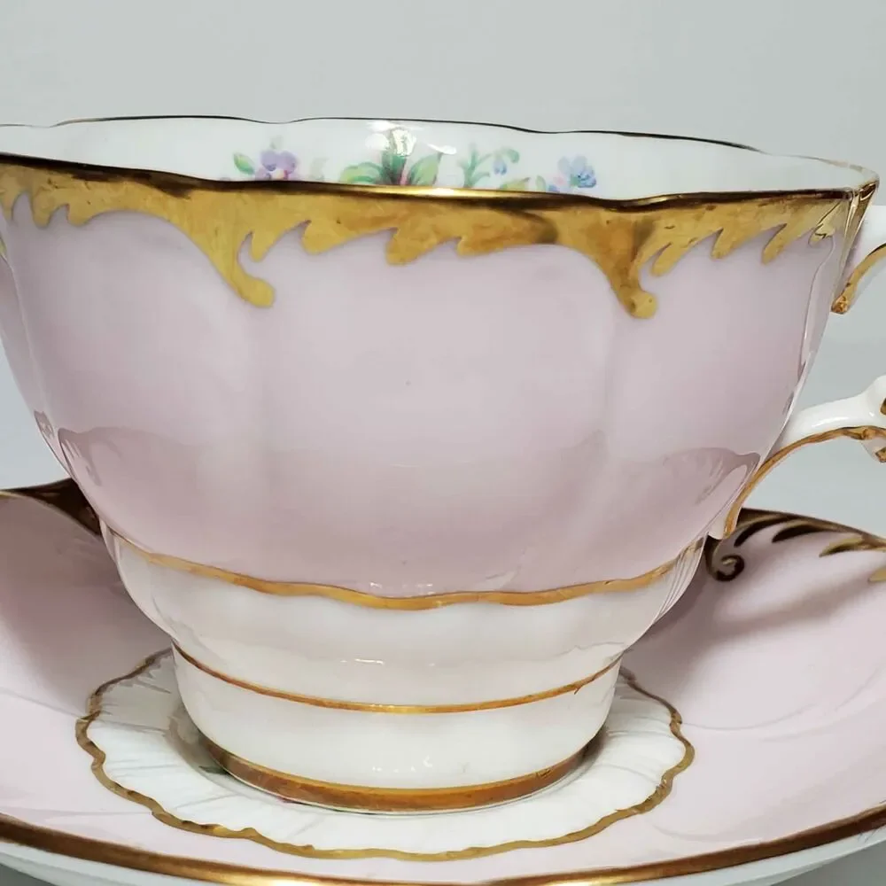 Paragon Teacup and Saucer Pink Floral Vintage